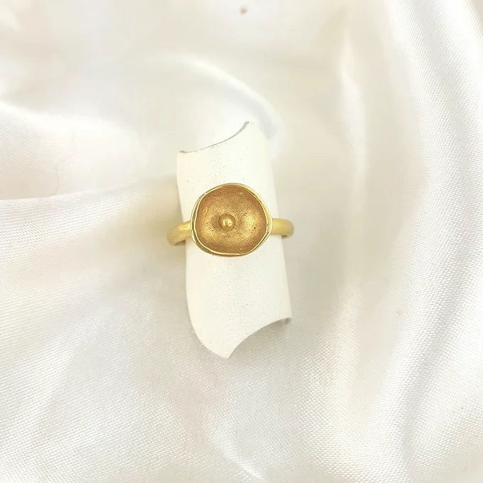 Gold pod ring