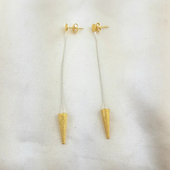 gold & sterling silver earrings