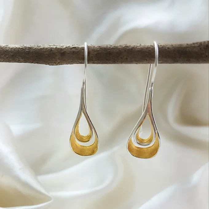 Gold & sterling silver Goddess Ishtar earrings