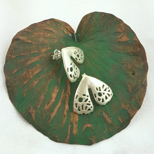 Sterling silver seedpod earrings