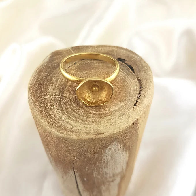 Gold pod ring