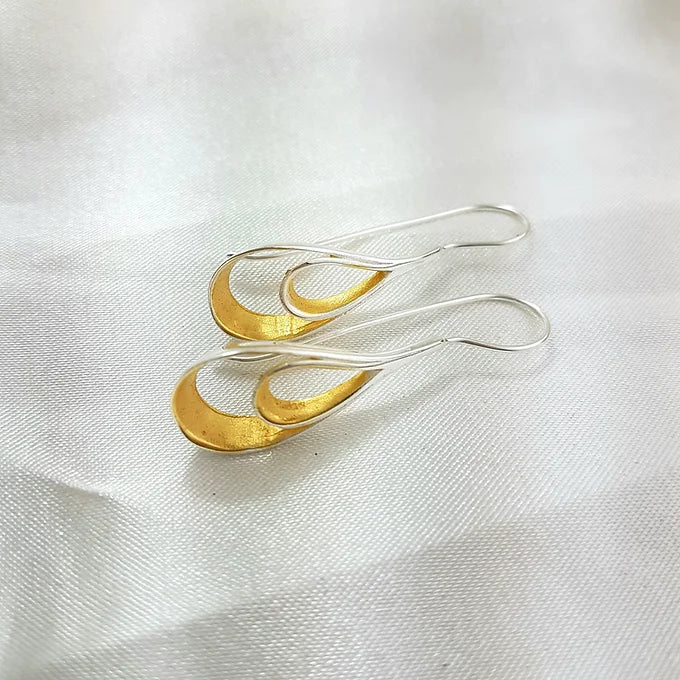 Gold & sterling silver Goddess Ishtar earrings