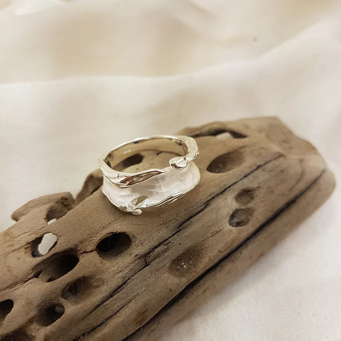 Sterling silver organic ring