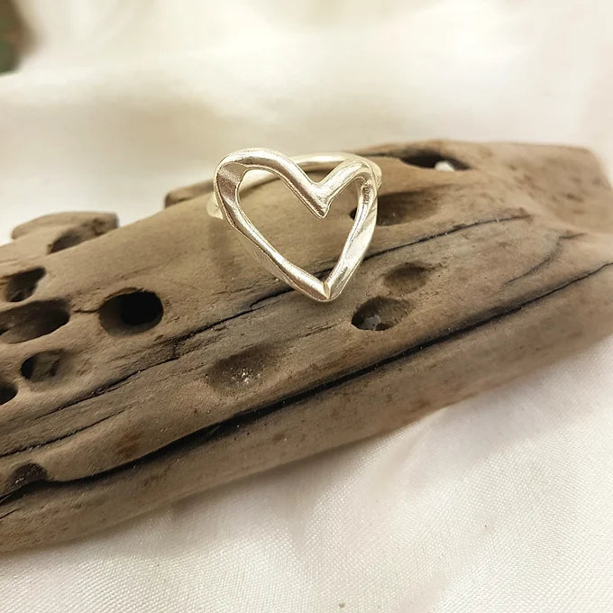 Sterling silver heart ring