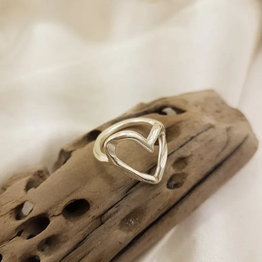 Sterling silver heart ring
