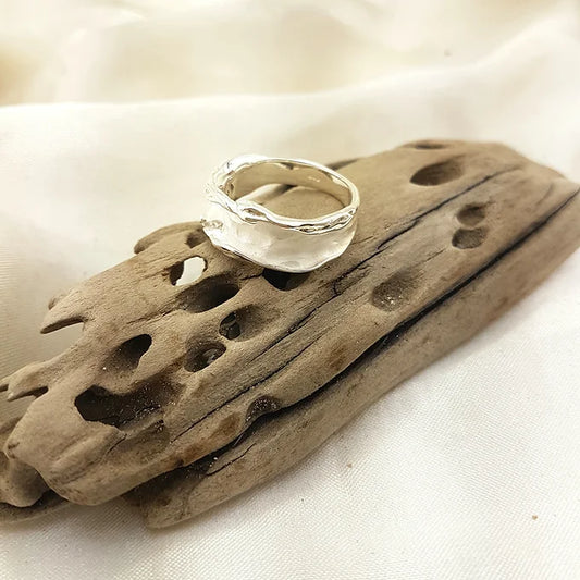Sterling silver organic ring