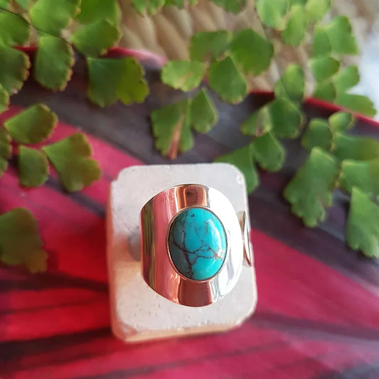 Adjustable Mexican Turquoise Ring