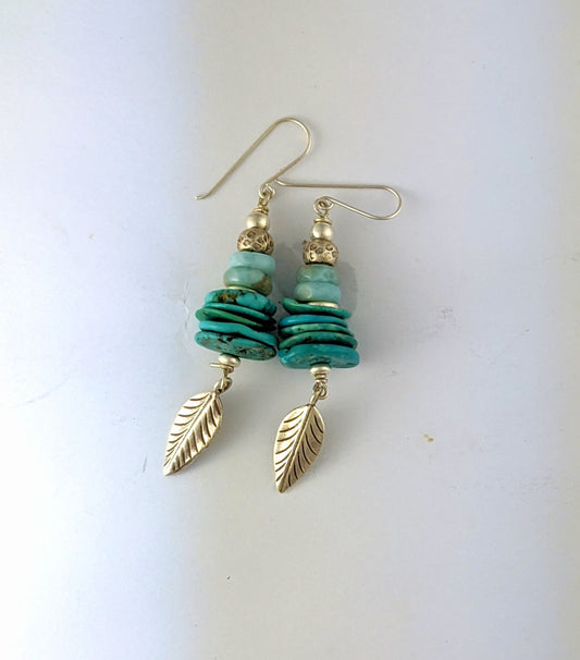 Turquoise Tier Earrings